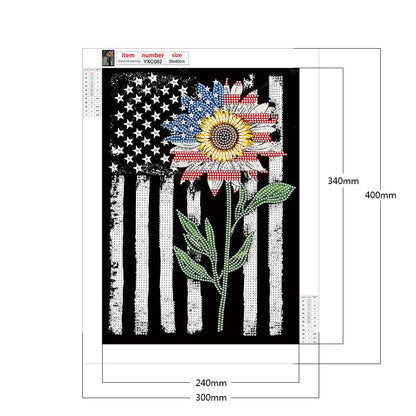 Sunflower 30*40CM(Canvas) Special Shaped Drill Diamond Paiting