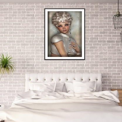 Girl 30*40CM(Canvas) Full Round Drill Diamond Painting