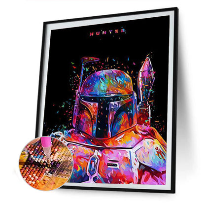 Star Wars - Boba Fett 30*40CM(Canvas) Full Round Drill Diamond Painting