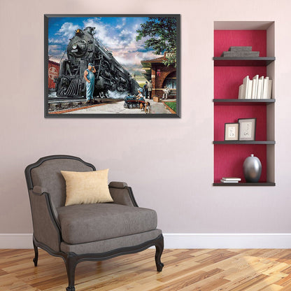 Big Train 40*30CM(Canvas) Full Round Drill Diamond Painting