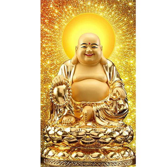 Buddha'S Light Shines 40*70CM(Canvas) Full Round Drill Diamond Painting