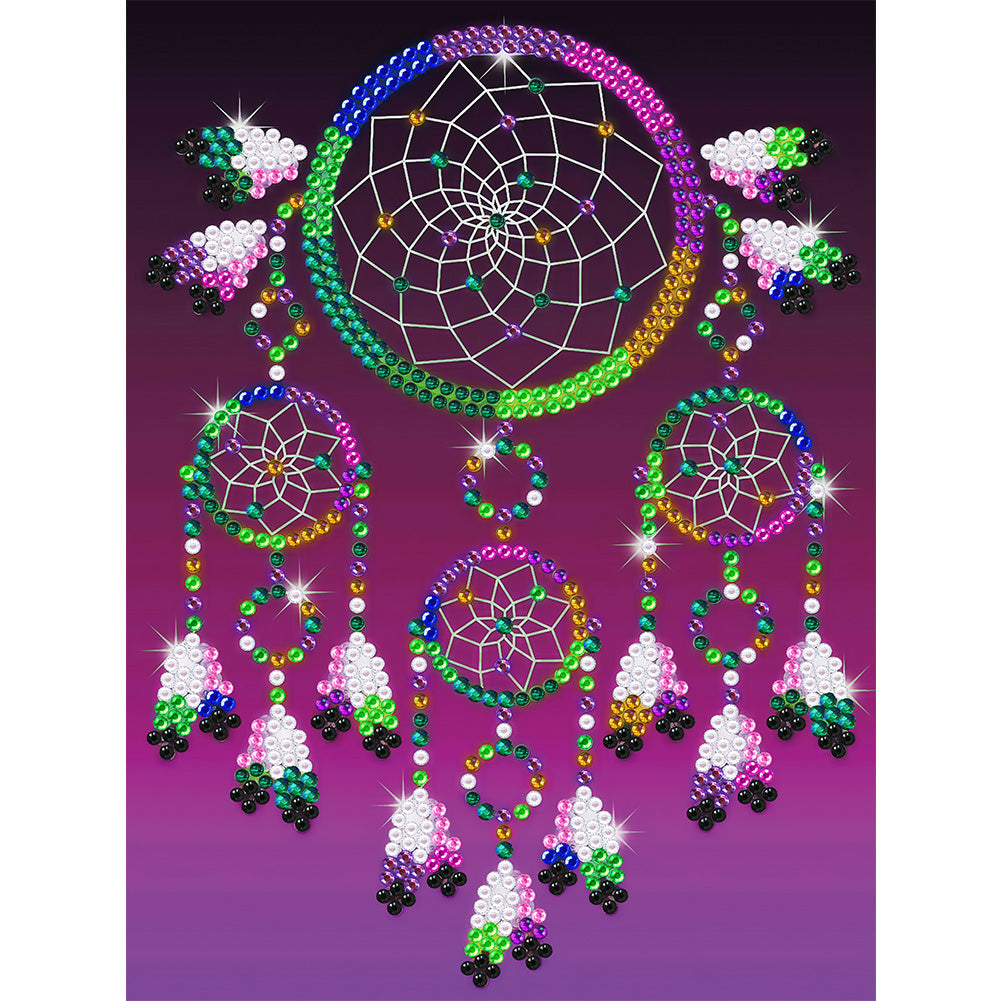 Colorful Dream Catcher 30*40CM(Canvas) Crystal Drill Diamond Paiting