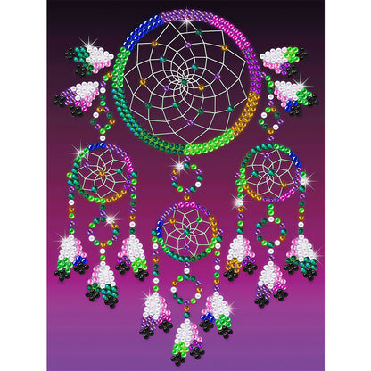 Colorful Dream Catcher 30*40CM(Canvas) Crystal Drill Diamond Paiting