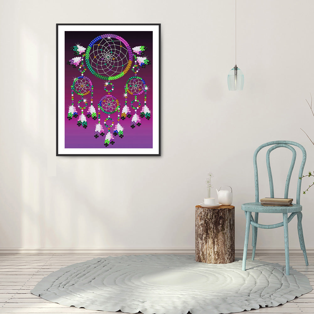 Colorful Dream Catcher 30*40CM(Canvas) Crystal Drill Diamond Paiting