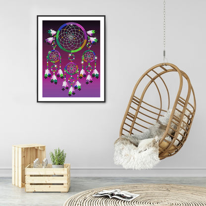 Colorful Dream Catcher 30*40CM(Canvas) Crystal Drill Diamond Paiting