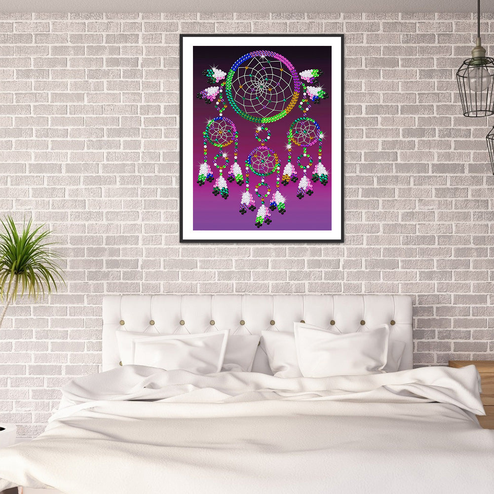Colorful Dream Catcher 30*40CM(Canvas) Crystal Drill Diamond Paiting