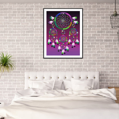 Colorful Dream Catcher 30*40CM(Canvas) Crystal Drill Diamond Paiting