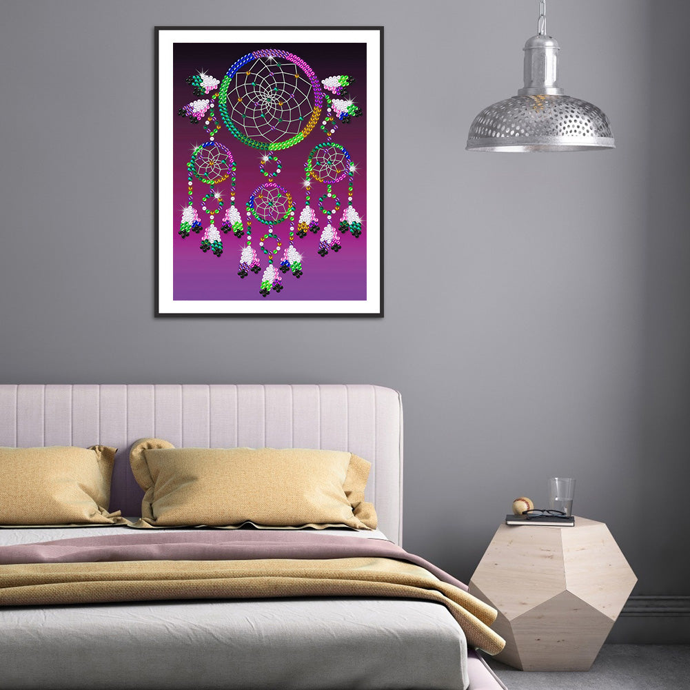 Colorful Dream Catcher 30*40CM(Canvas) Crystal Drill Diamond Paiting