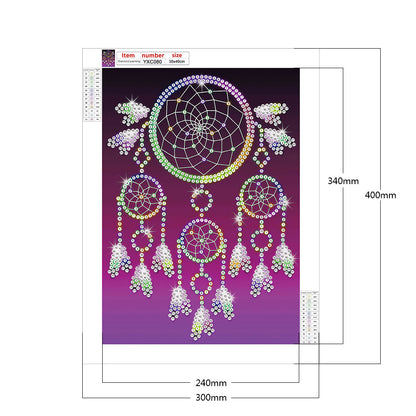 Colorful Dream Catcher 30*40CM(Canvas) Crystal Drill Diamond Paiting