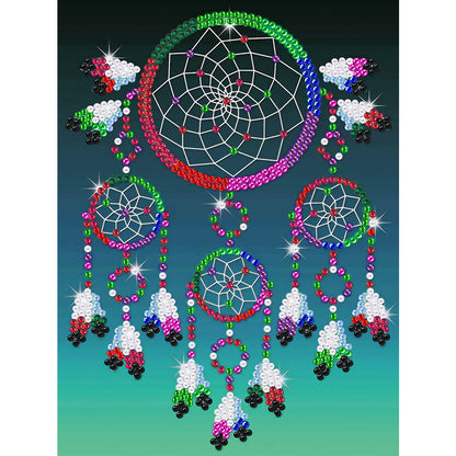 Colorful Dream Catcher 30*40CM(Canvas) Crystal Drill Diamond Paiting