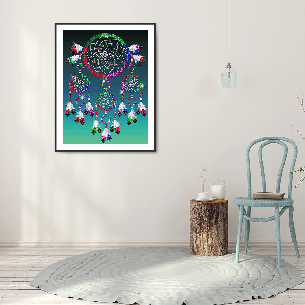 Colorful Dream Catcher 30*40CM(Canvas) Crystal Drill Diamond Paiting