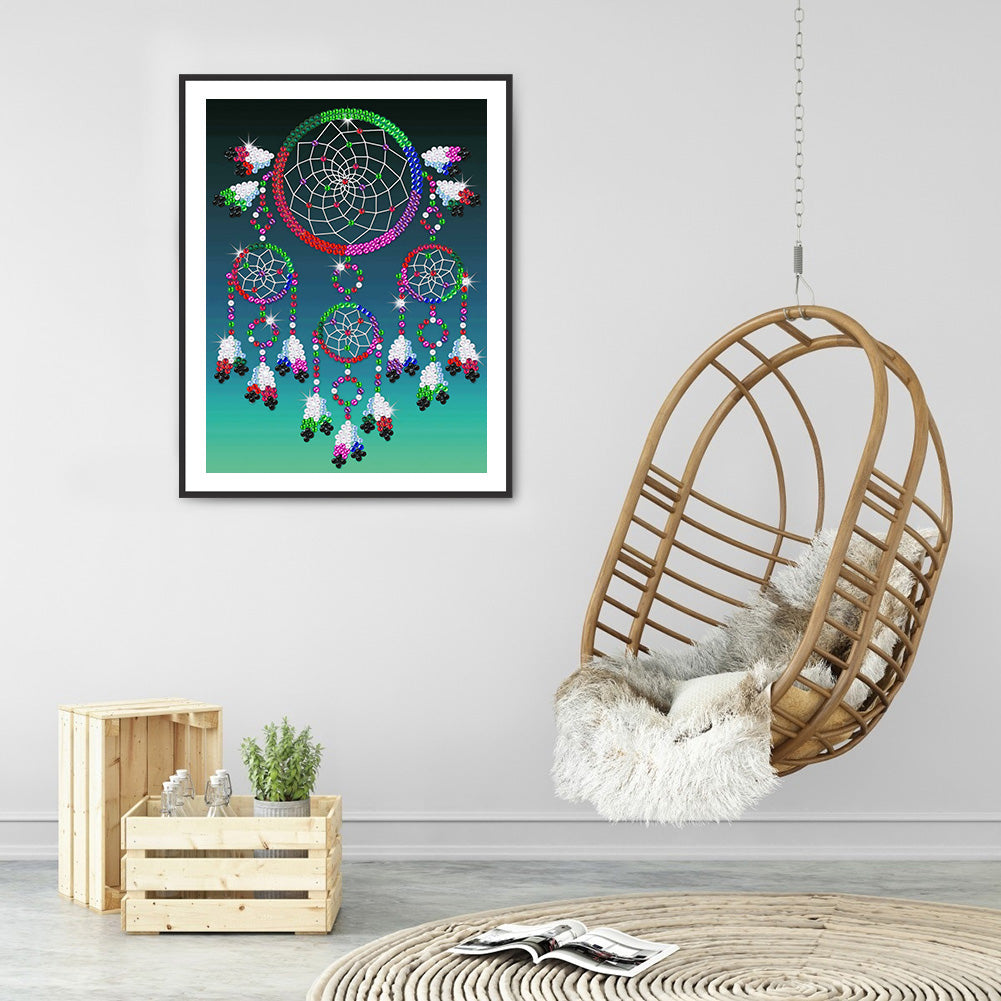 Colorful Dream Catcher 30*40CM(Canvas) Crystal Drill Diamond Paiting