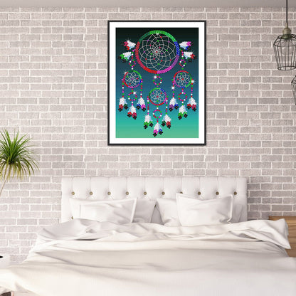 Colorful Dream Catcher 30*40CM(Canvas) Crystal Drill Diamond Paiting