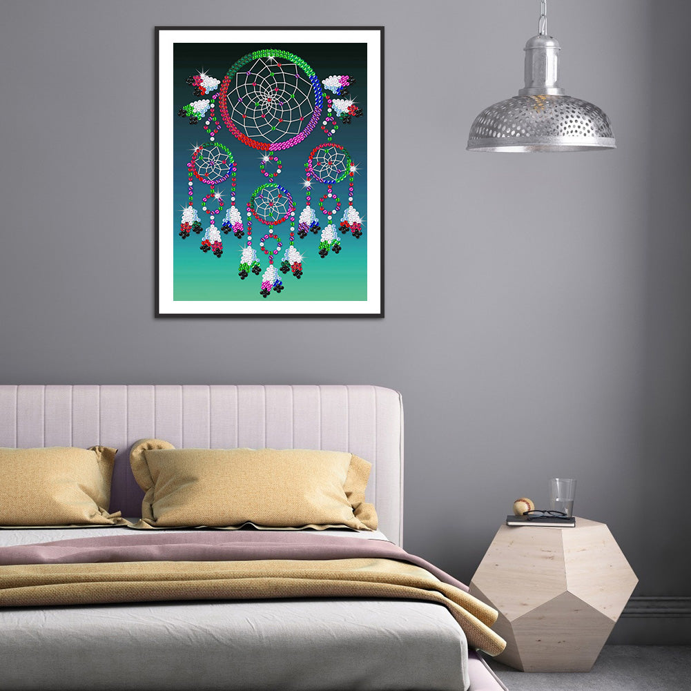 Colorful Dream Catcher 30*40CM(Canvas) Crystal Drill Diamond Paiting