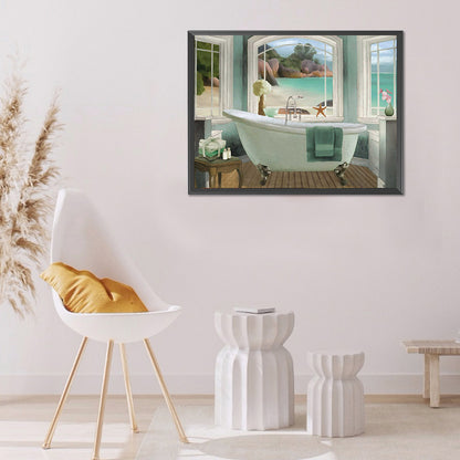 Tub 40*30CM(Canvas) Full Round Drill Diamond Painting