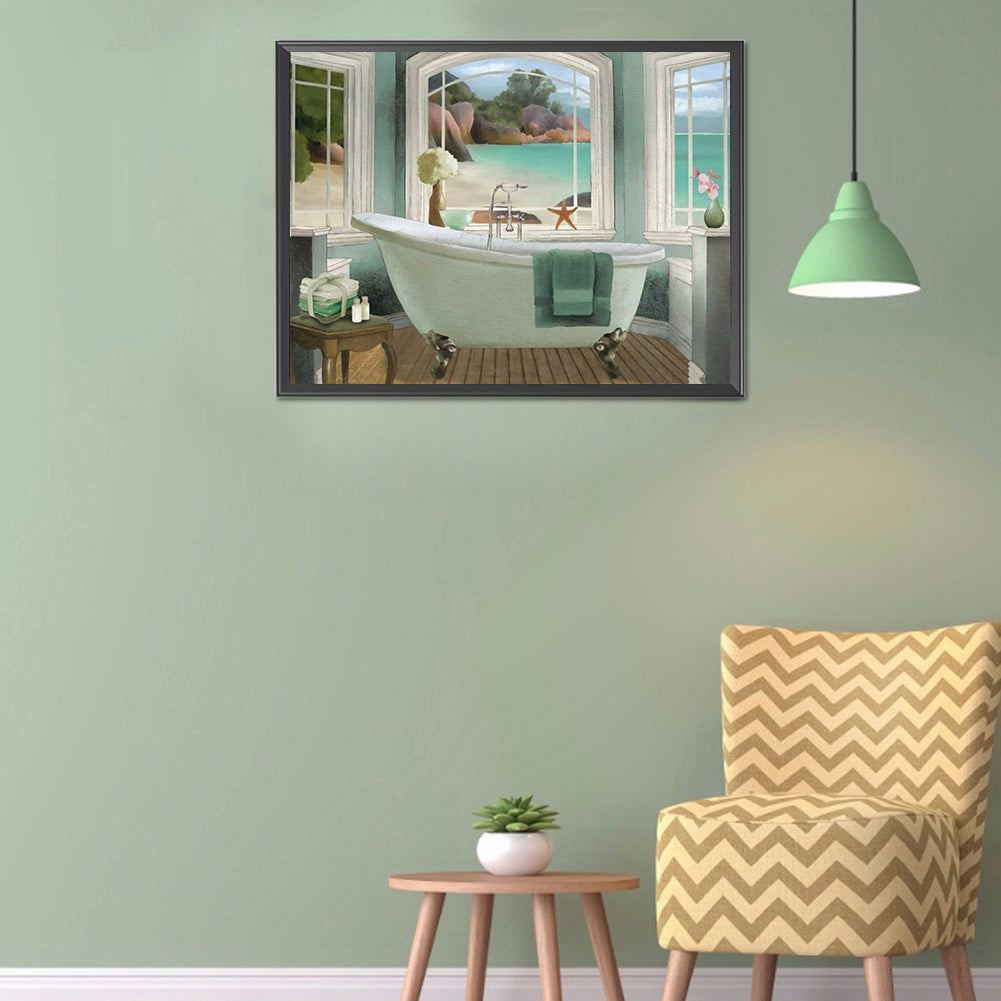 Tub 40*30CM(Canvas) Full Round Drill Diamond Painting