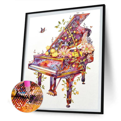 Piano 30*40CM(Canvas) Full Round Drill Diamond Painting