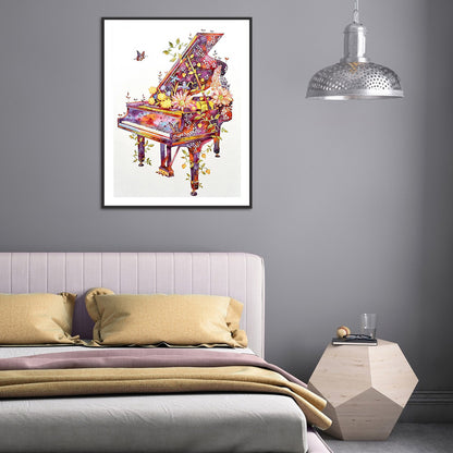 Piano 30*40CM(Canvas) Full Round Drill Diamond Painting