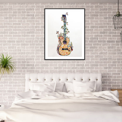 Guitar 30*40CM(Canvas) Full Round Drill Diamond Painting