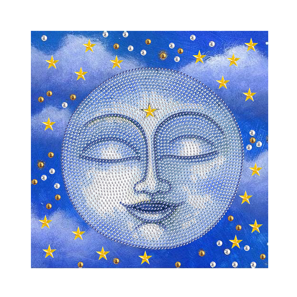 Moon 30*30CM(Canvas) Special Shaped Drill Diamond Paiting