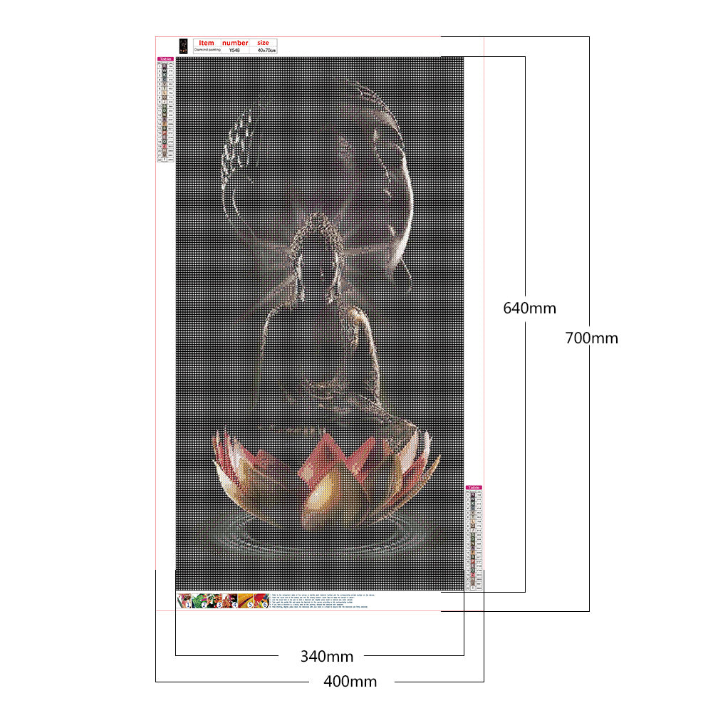 Buddha'S Light Shines 40*70CM(Canvas) Full Round Drill Diamond Painting