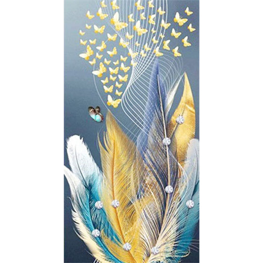 Feather 40*80CM(Canvas) Full Round Drill Diamond Painting