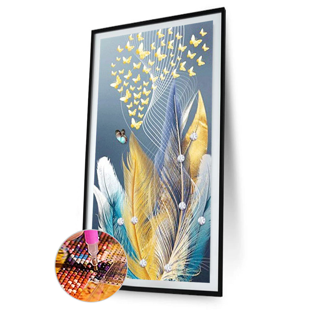 Feather 40*80CM(Canvas) Full Round Drill Diamond Painting