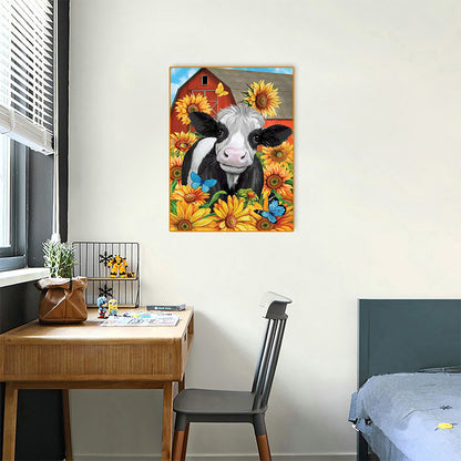 Sunflower Cow - Full Round Drill Diamond Painting 30*40CM
