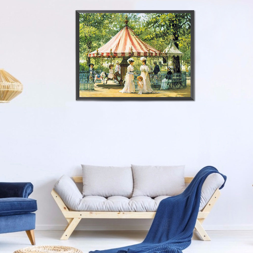 Dame Playground 50*40CM(Canvas) Full Round Drill Diamond Painting