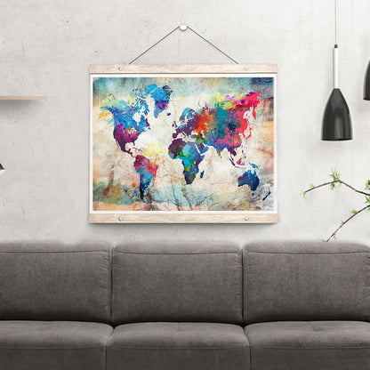 Map - Full Round Drill Diamond Painting 40*30CM