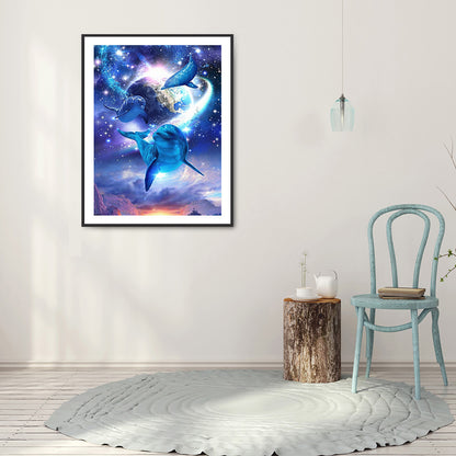 Dolphin - Full Round Drill Diamond Painting 40*50CM