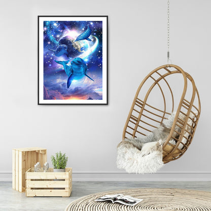 Dolphin - Full Round Drill Diamond Painting 40*50CM