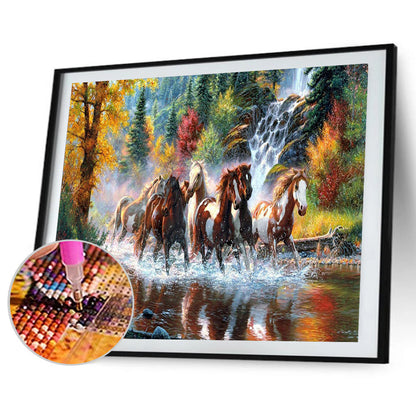 Horse Galloping - Full Round Drill Diamond Painting 50*40CM