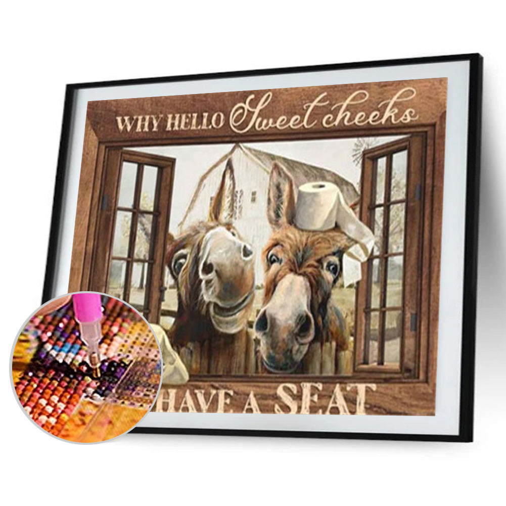 Donkey - Full Round Drill Diamond Painting 50*40CM