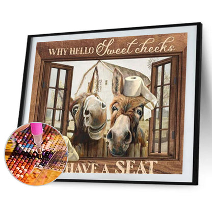 Donkey - Full Round Drill Diamond Painting 50*40CM