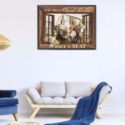 Donkey - Full Round Drill Diamond Painting 50*40CM