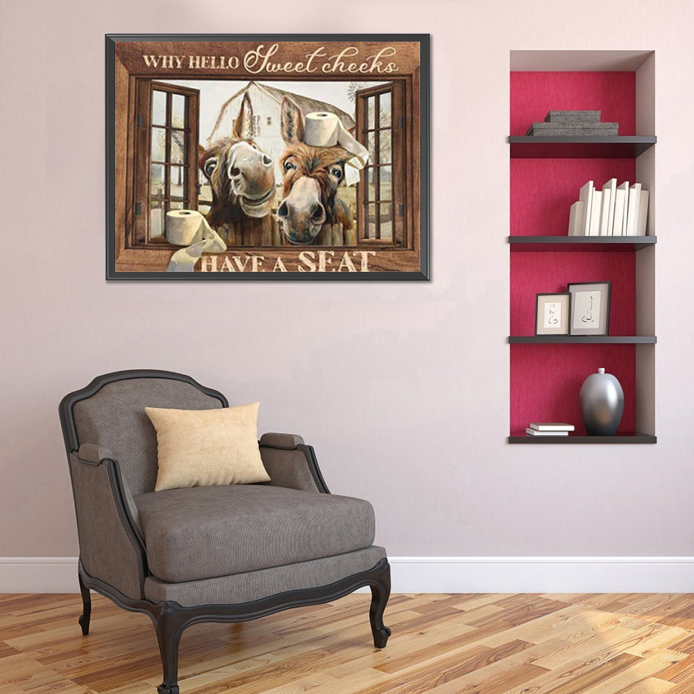 Donkey - Full Round Drill Diamond Painting 50*40CM