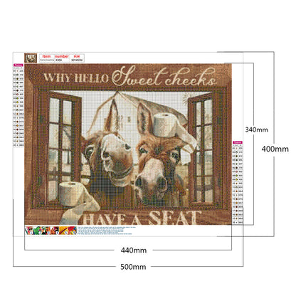 Donkey - Full Round Drill Diamond Painting 50*40CM