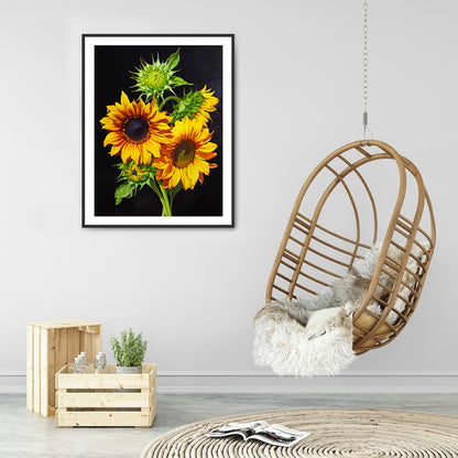 Sunflower - Full Round Drill Diamond Painting 30*40CM