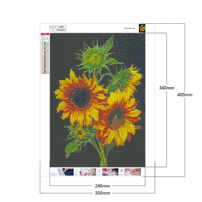 Sunflower - Full Round Drill Diamond Painting 30*40CM