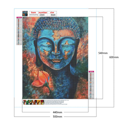 Buddha Statue - Full Round Drill Diamond Painting 50*60CM