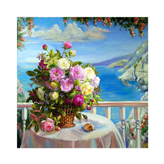 Vase - Full Round Drill Diamond Painting 30*30CM