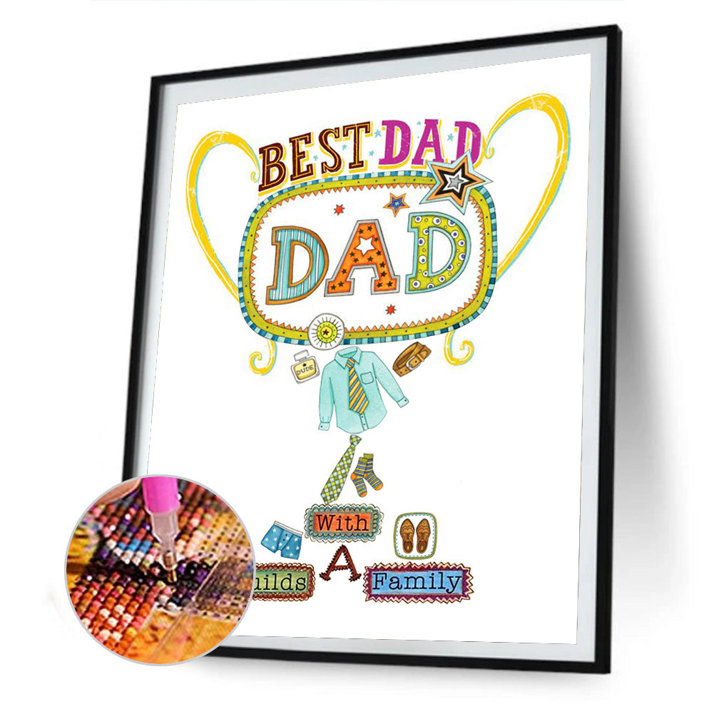 Father'S Day - Full Round Drill Diamond Painting 30*40CM