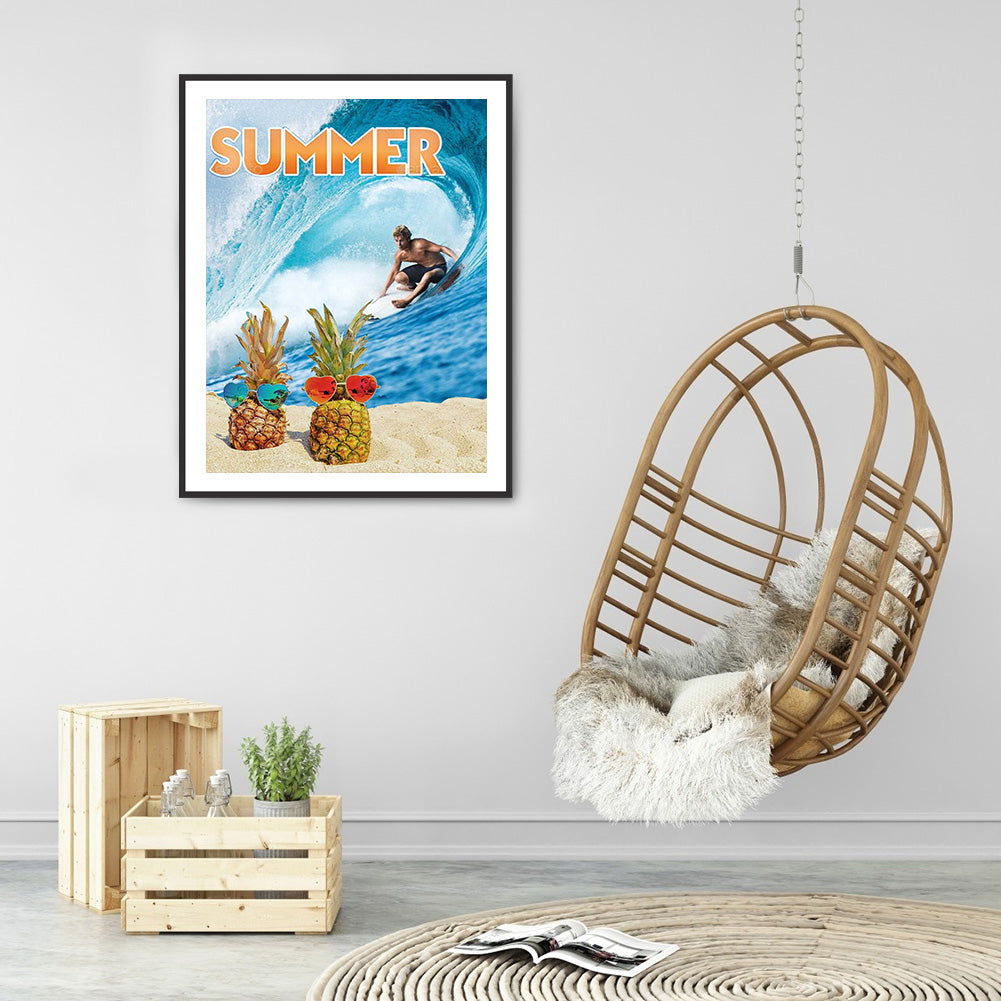 Refreshing Summer - Full Round Drill Diamond Painting 30*40CM