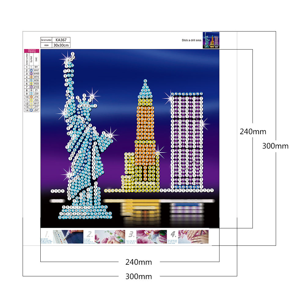 City ??Building - Crystal Drill Diamond Paiting 30*30CM