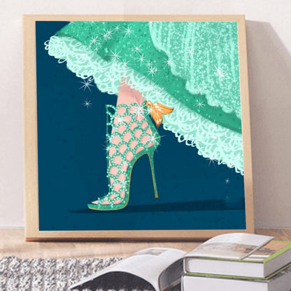 Princess High Heels - Full Round Drill Diamond Painting 30*30CM