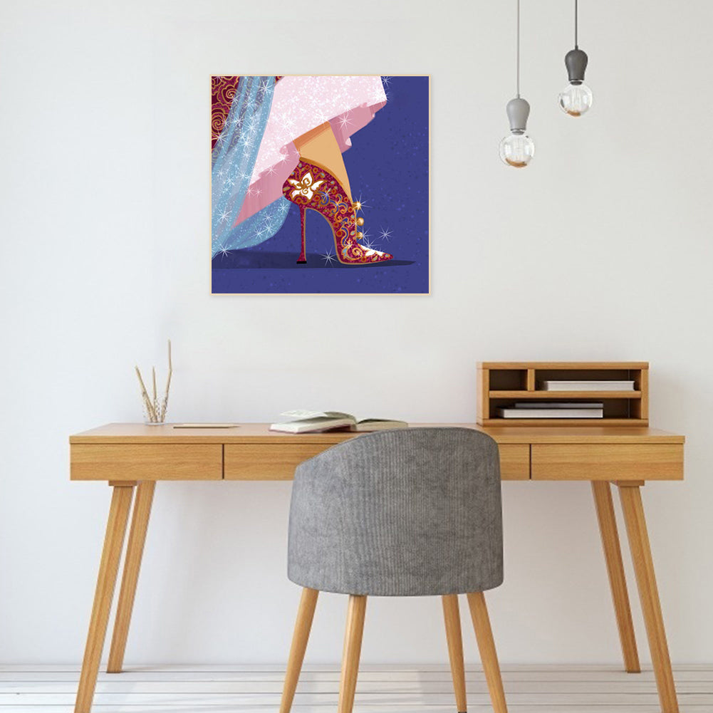Princess High Heels - Full Round Drill Diamond Painting 30*30CM