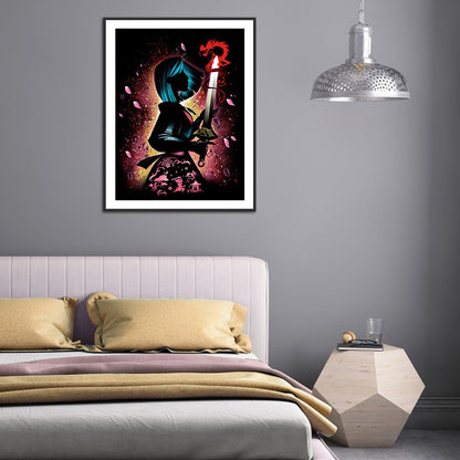 Princess Silhouette - Full Round Drill Diamond Painting 40*50CM