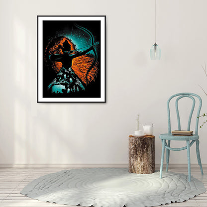 Princess Silhouette - Full Round Drill Diamond Painting 40*50CM