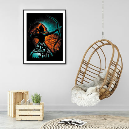 Princess Silhouette - Full Round Drill Diamond Painting 40*50CM